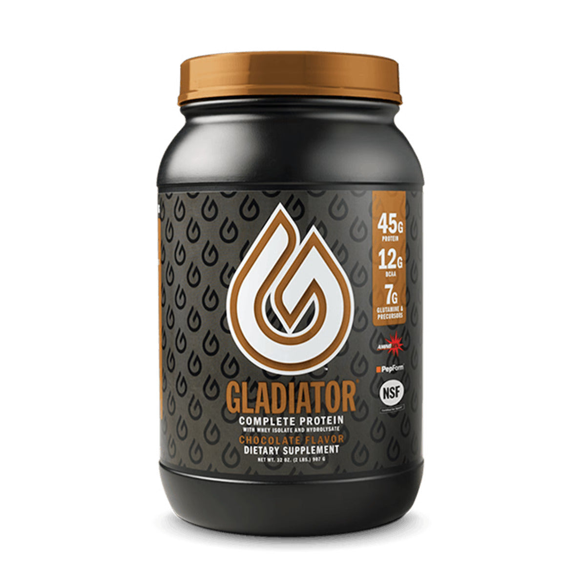 Gladiator Tub 2LB | Chocolate Complete Protein Powder | Dietary Supplement 32oz