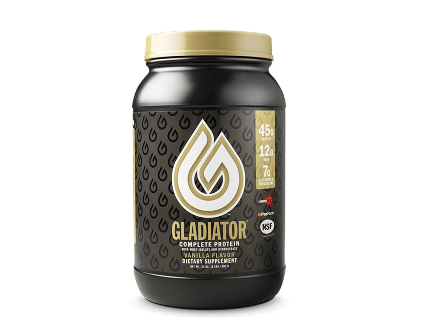 Gladiator Tub 2LB | Vanilla Complete Protein Powder | Dietary Supplement 32oz
